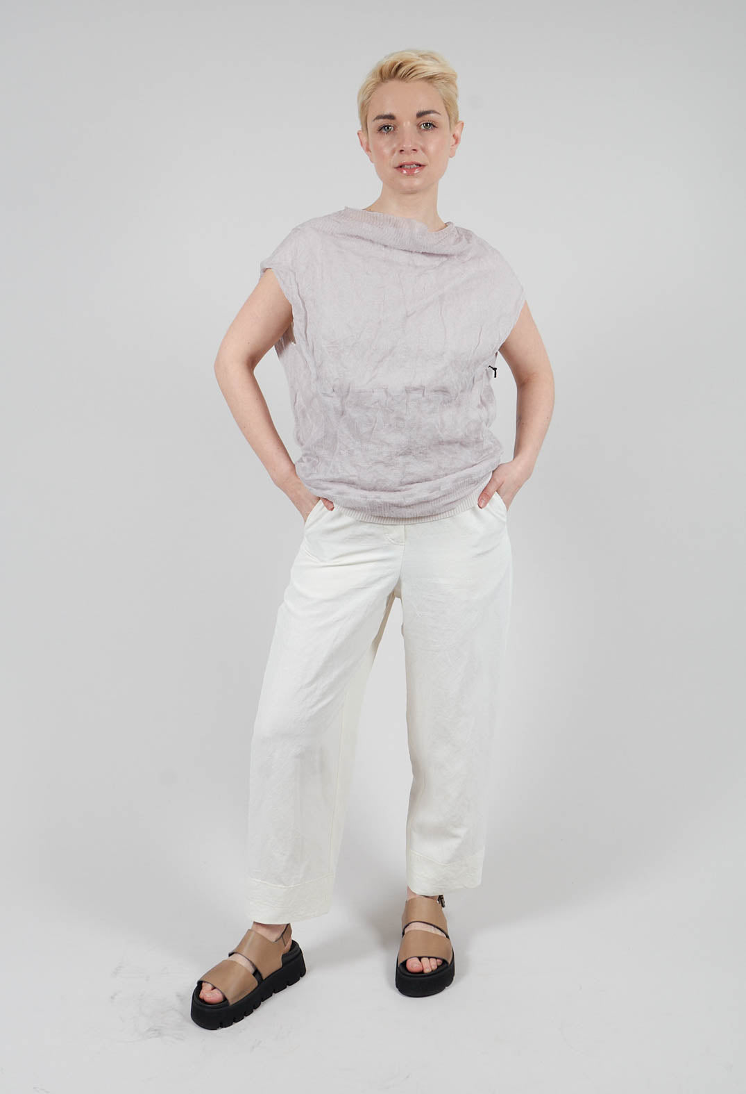 Side Knit Top in Purple