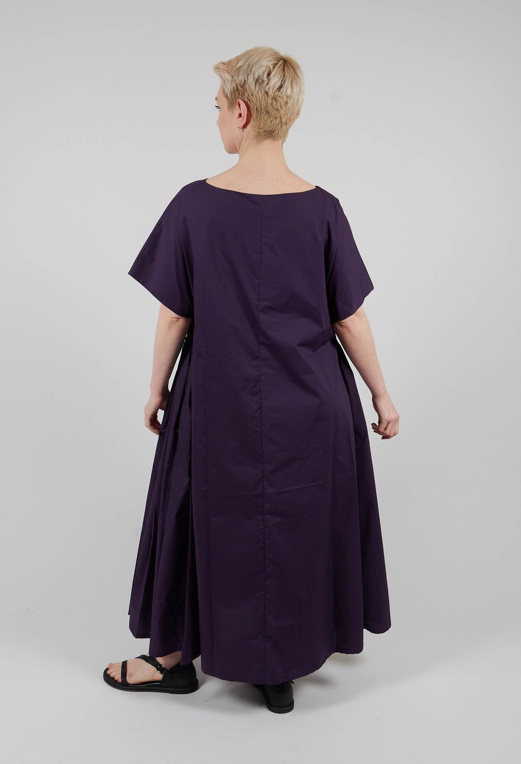 Side Pleat Dress in Mauve