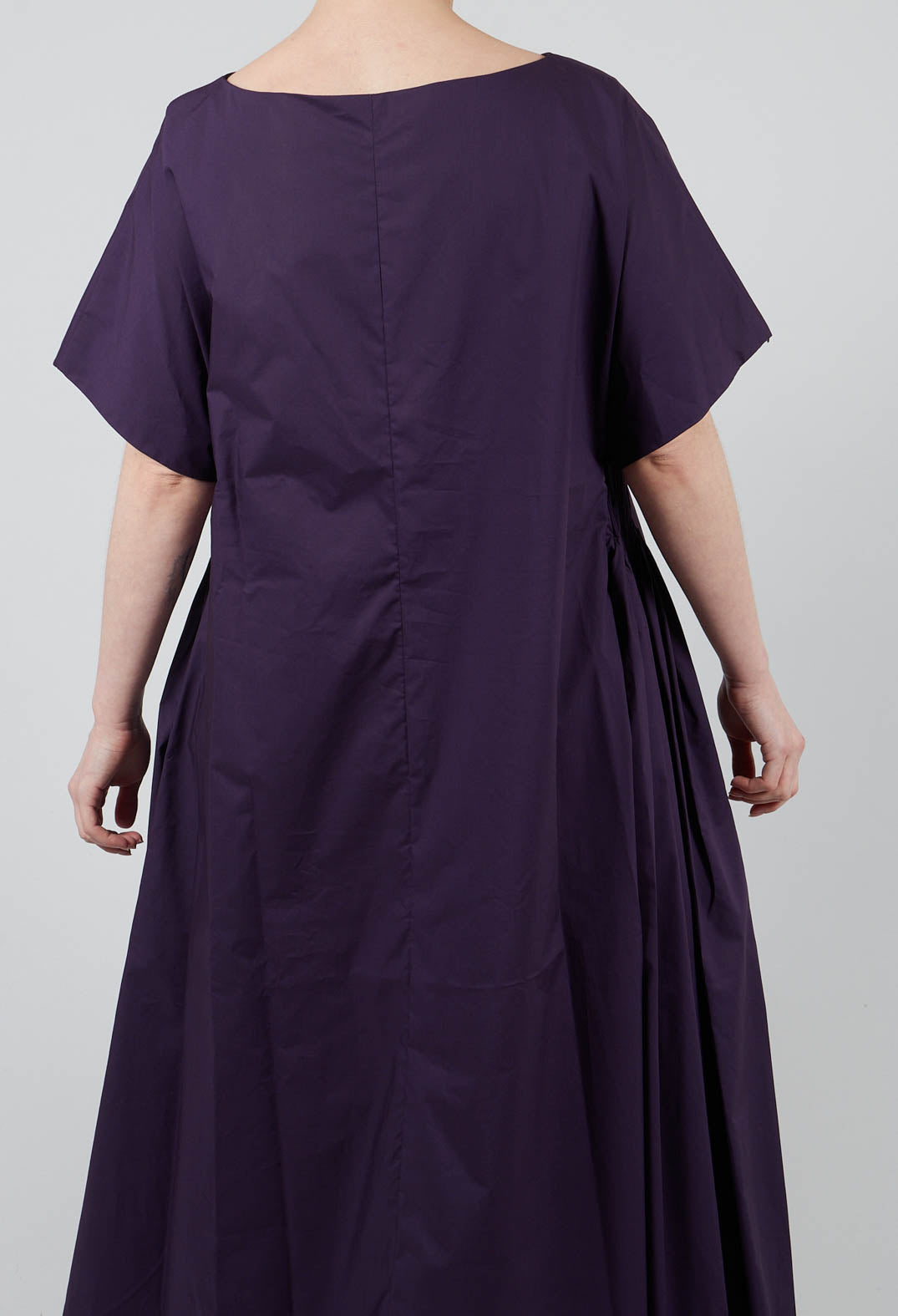 Side Pleat Dress in Mauve