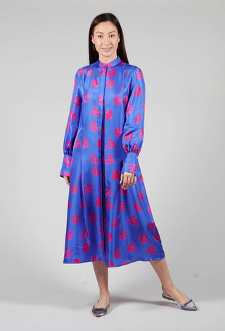 Silk Chemiser Dress in Jardin Print