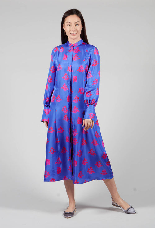 Silk Chemiser Dress in Jardin Print