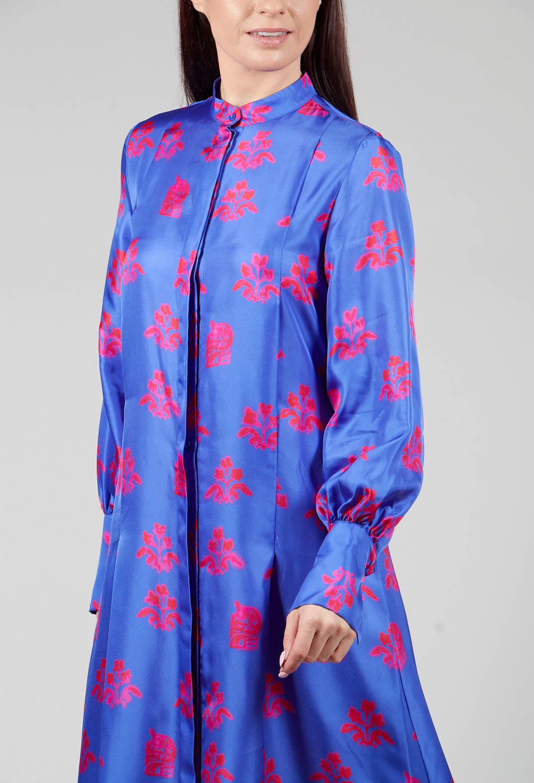 Silk Chemiser Dress in Jardin Print