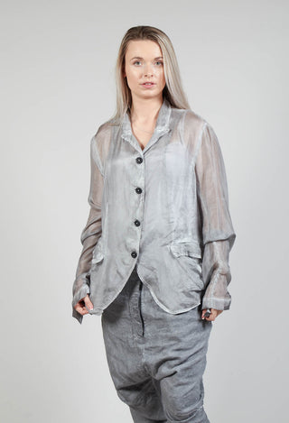 Silk Crease Jacket in C.Coal 70% Cloud