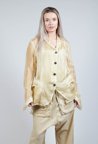 Silk Crease Jacket in Wax Cloud