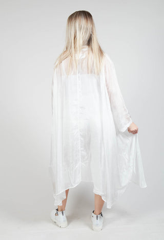 Silk Metallic Dress in Starwhite