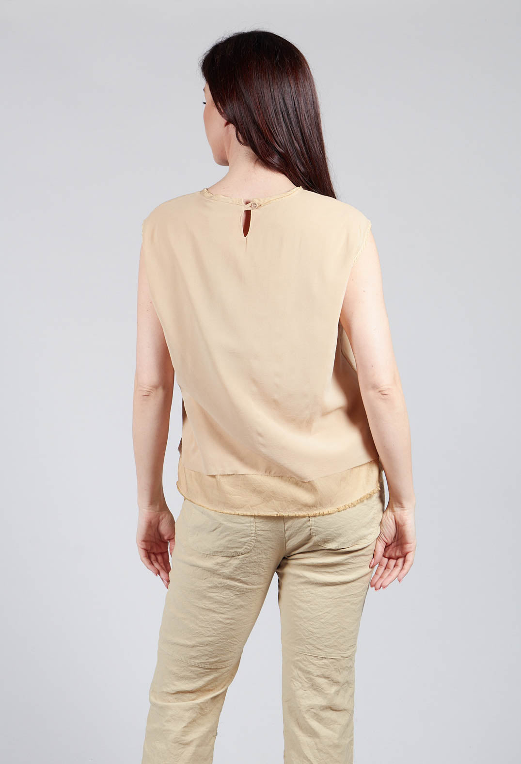 Silk Vest Top in Juta