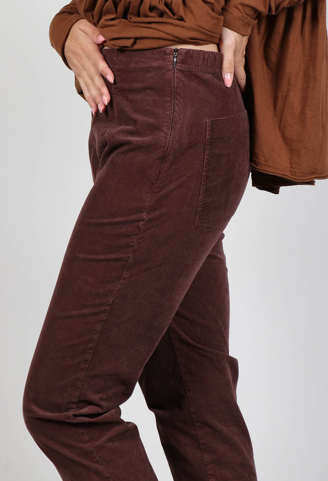 Skinny Fit Trousers in Wood