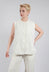 Sleeveless A-Line Top in Chalk