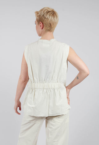 Sleeveless A-Line Top in Chalk