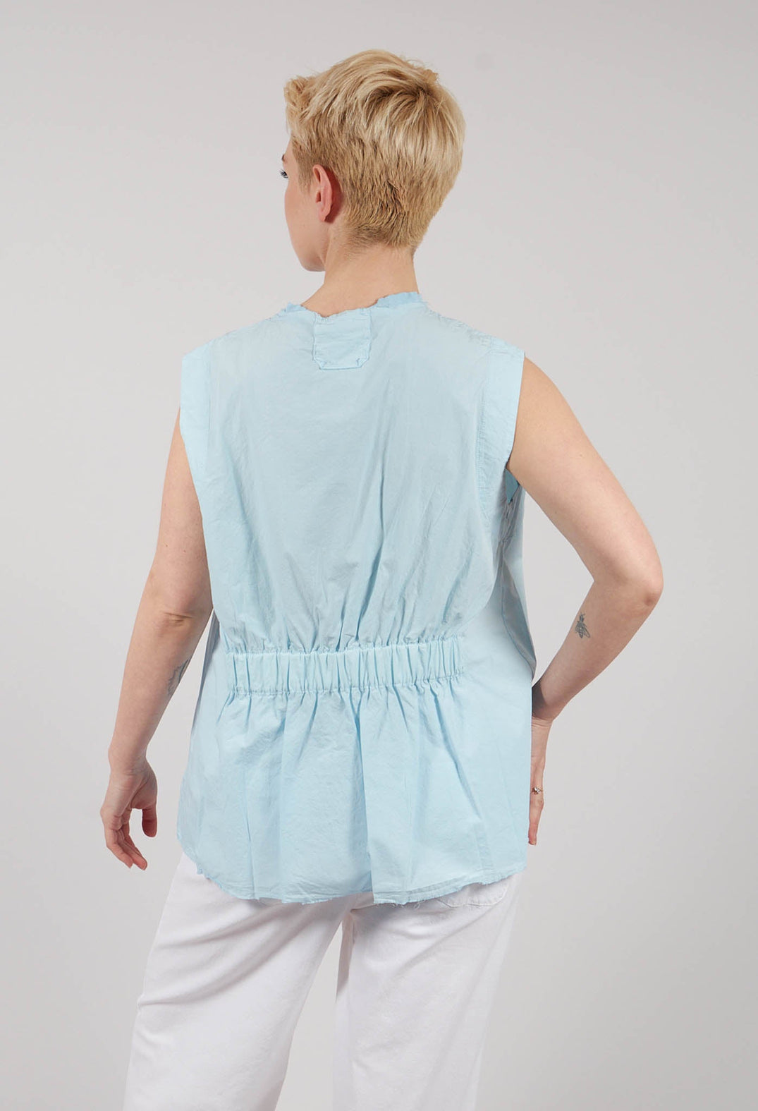 Sleeveless A-Line Top in Cielo