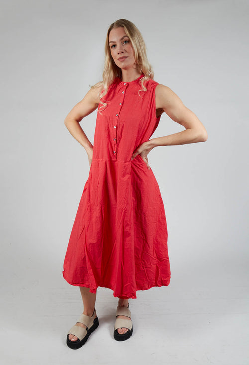 Sleeveless Dress TC in Poppy Red