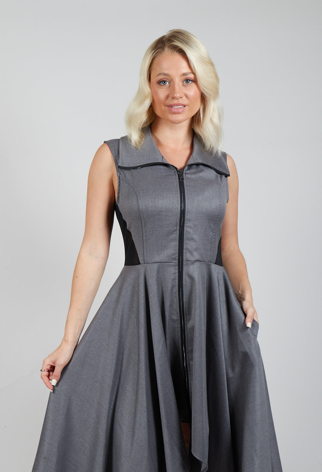 Sleeveless Dress in Grey