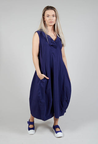 Sleeveless Dress with Feature Neckline in Azur