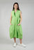 Sleeveless Dress with Feature Neckline in Lime