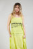 Sleeveless Dress with Lettering Motif in Sun Print