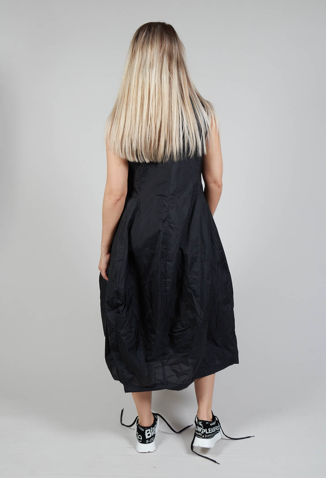 Sleeveless Dress with Neckline Detail in Black
