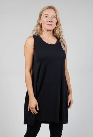 Sleeveless Jersey Dress in Black