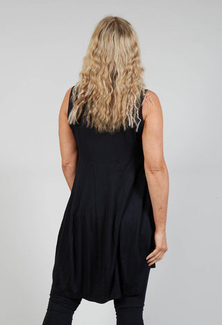 Sleeveless Jersey Dress in Black