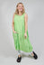 Sleeveless Jersey Dress with Tulip Hem in Lime
