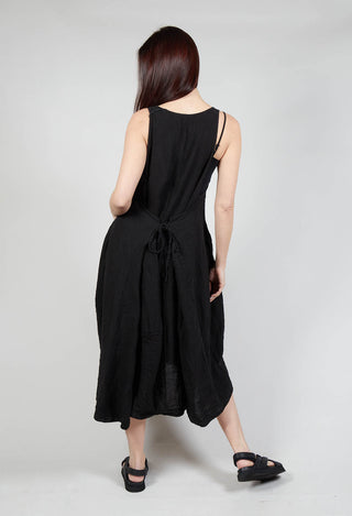 Sleeveless Linen Dress in Black