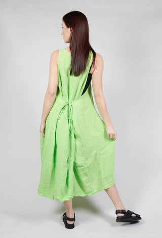 Sleeveless Linen Dress in Lime