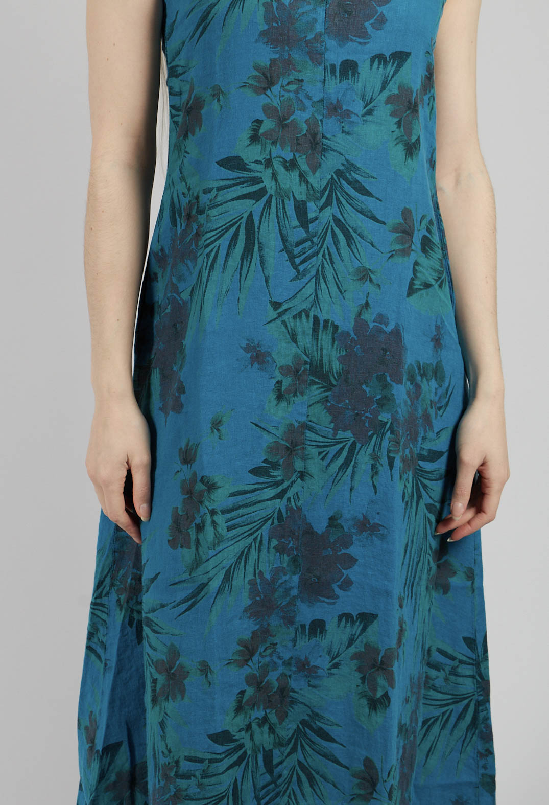 Sleeveless Maxi Dress in Peacock