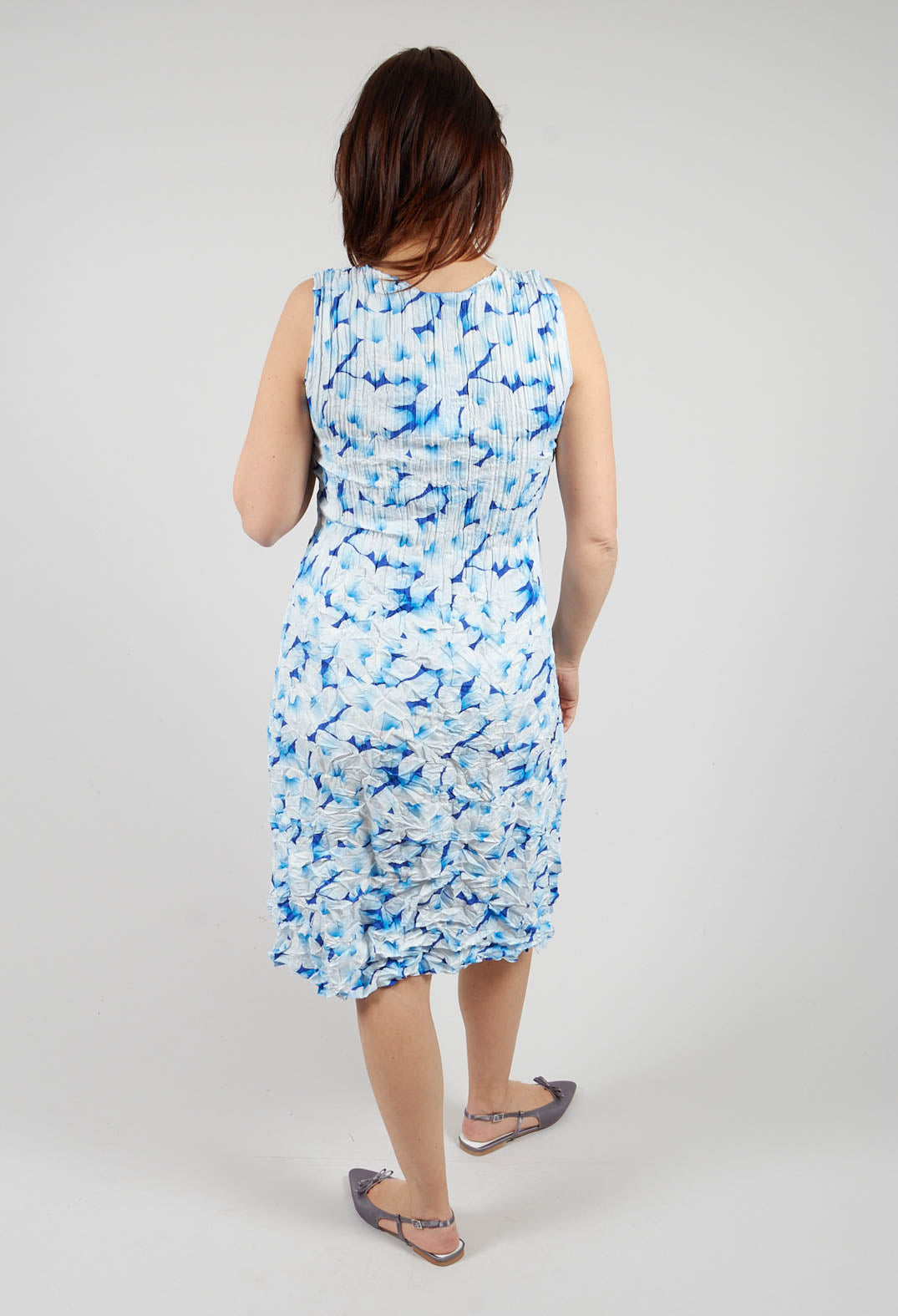 Sleeveless Smash Dress in Ocean Foam