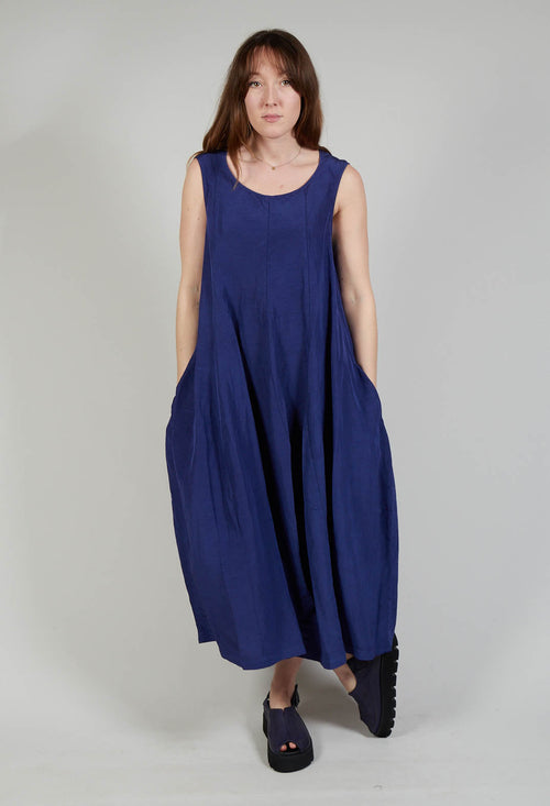 Sleeveless Tulip Hem Dress in Azur