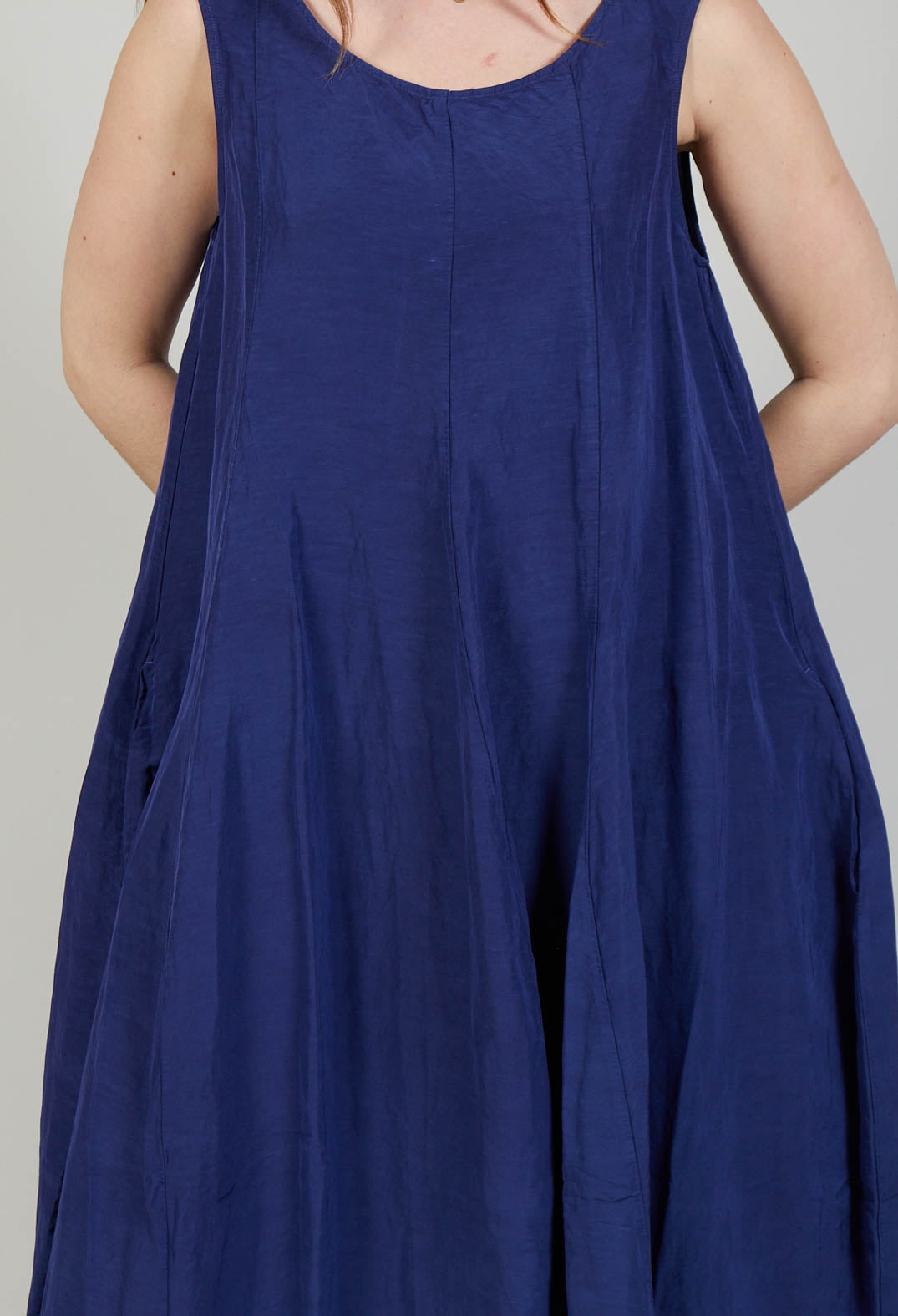 Sleeveless Tulip Hem Dress in Azur