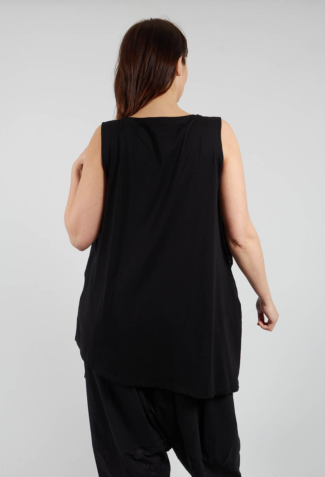 Sleeveless Tunic Dress in Black