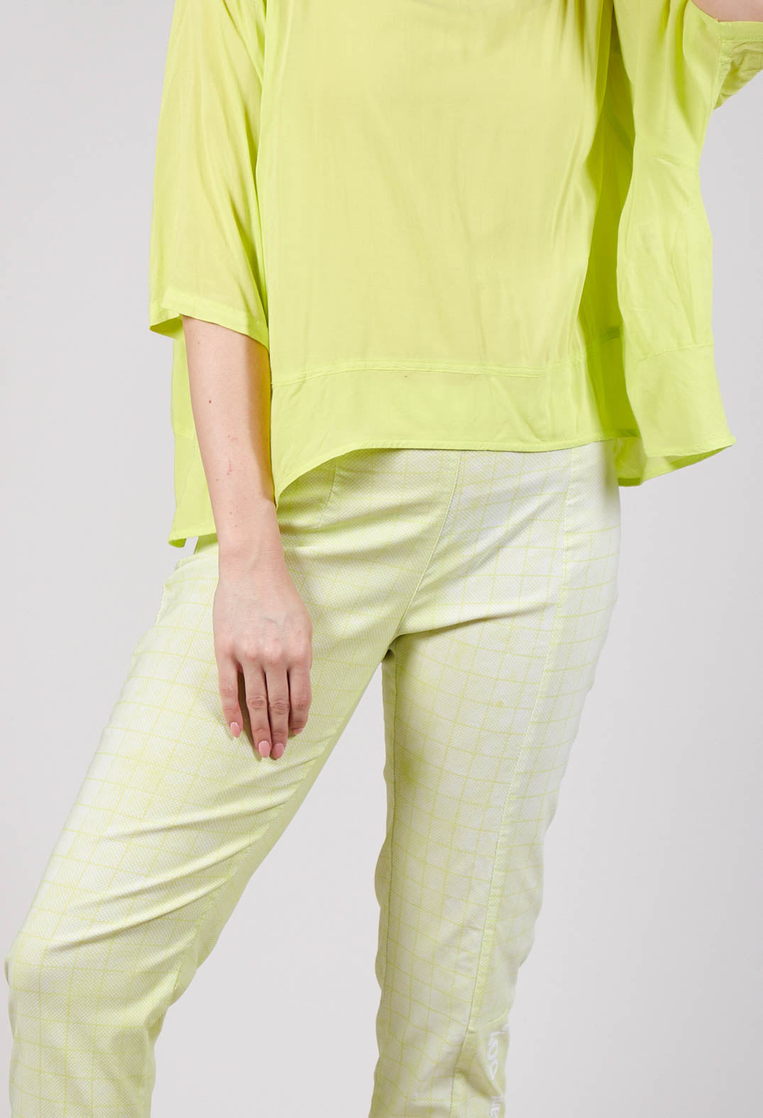Slim Fit Pull On Trousers in Placed Sun Print
