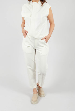 Slim Fit Trouser in Off White