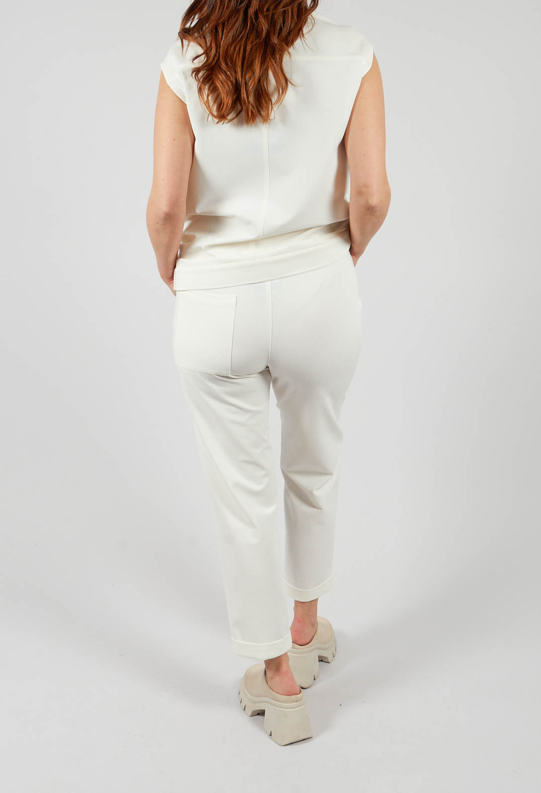 Slim Fit Trouser in Off White