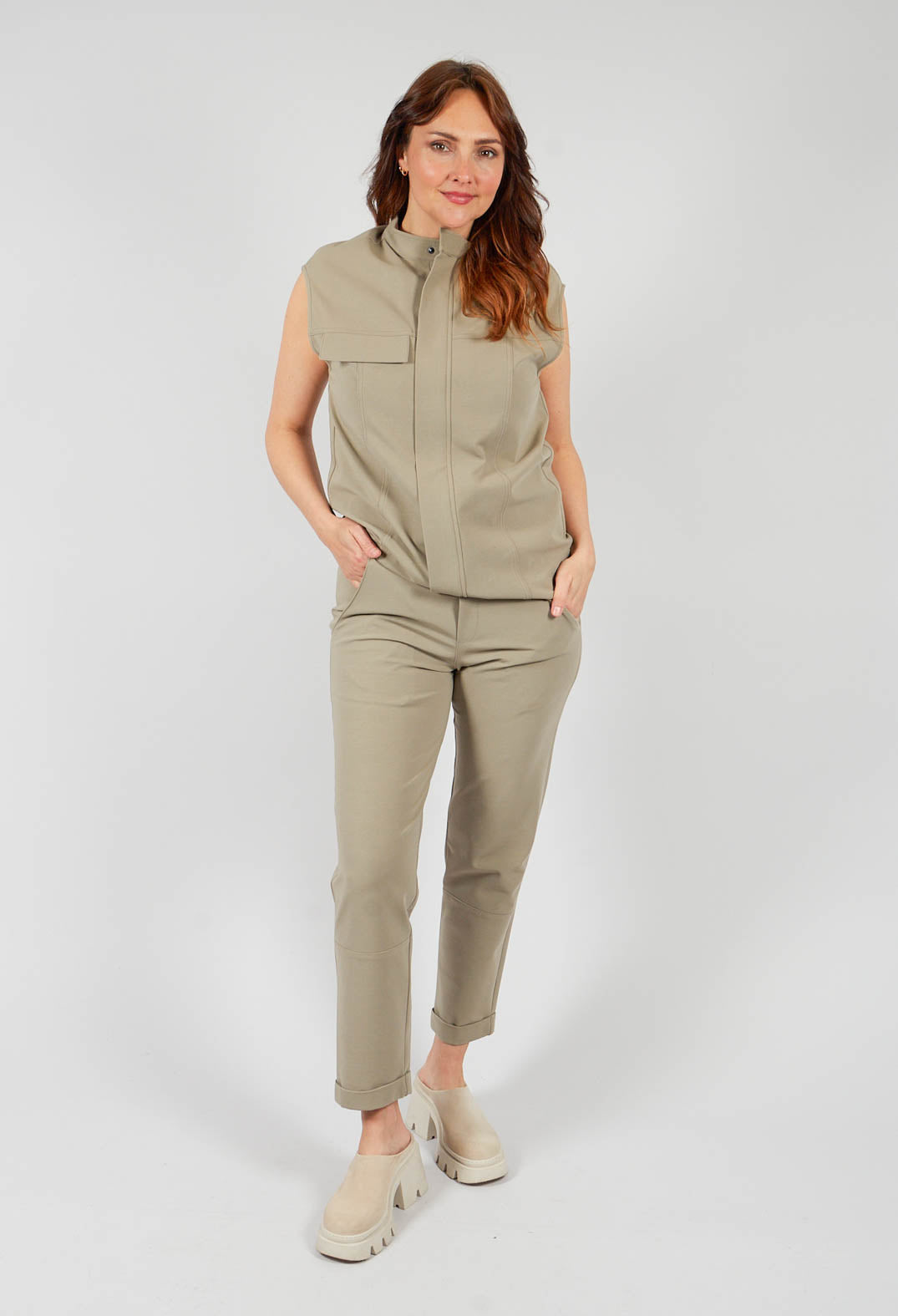 Slim Fit Trouser in Taupe