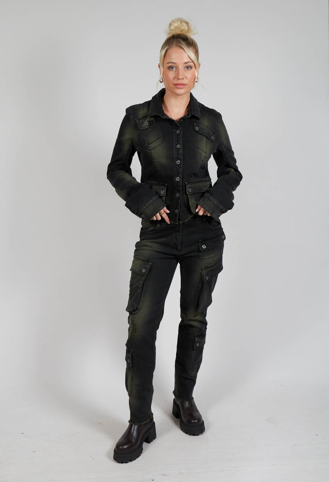 Slim Jeans in Denim Moss