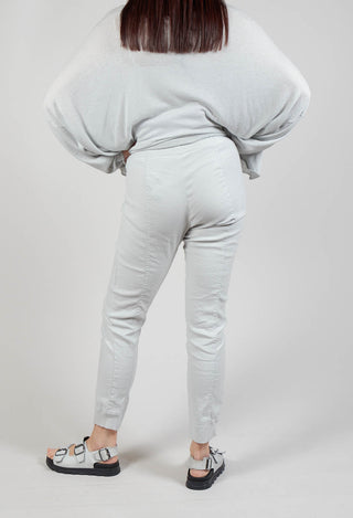 Slim Leg Trousers with Seam Detail in Grey