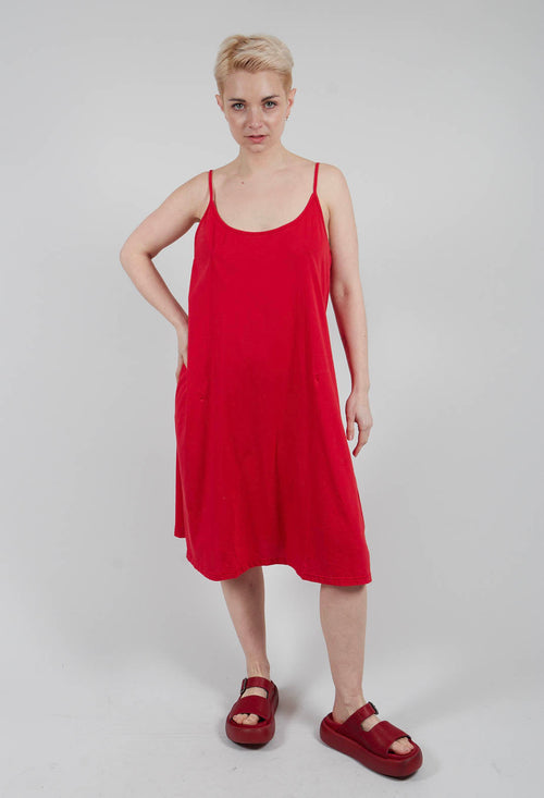 Slip Dress in Red