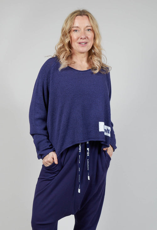 Slouch Fit Jumper in Azur Print