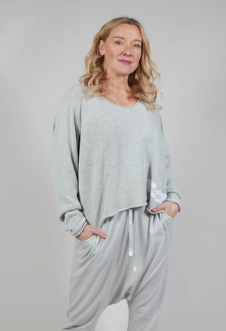 Slouch Fit Jumper in Grey Print
