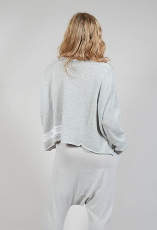 Slouch Fit Jumper in Grey Print