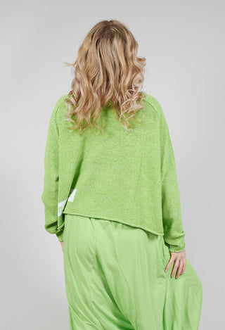 Slouch Fit Jumper in Lime Print