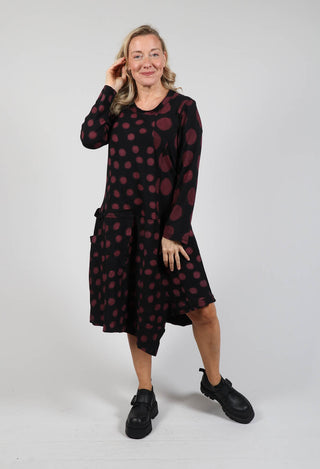 Smock Dress in Red Pois