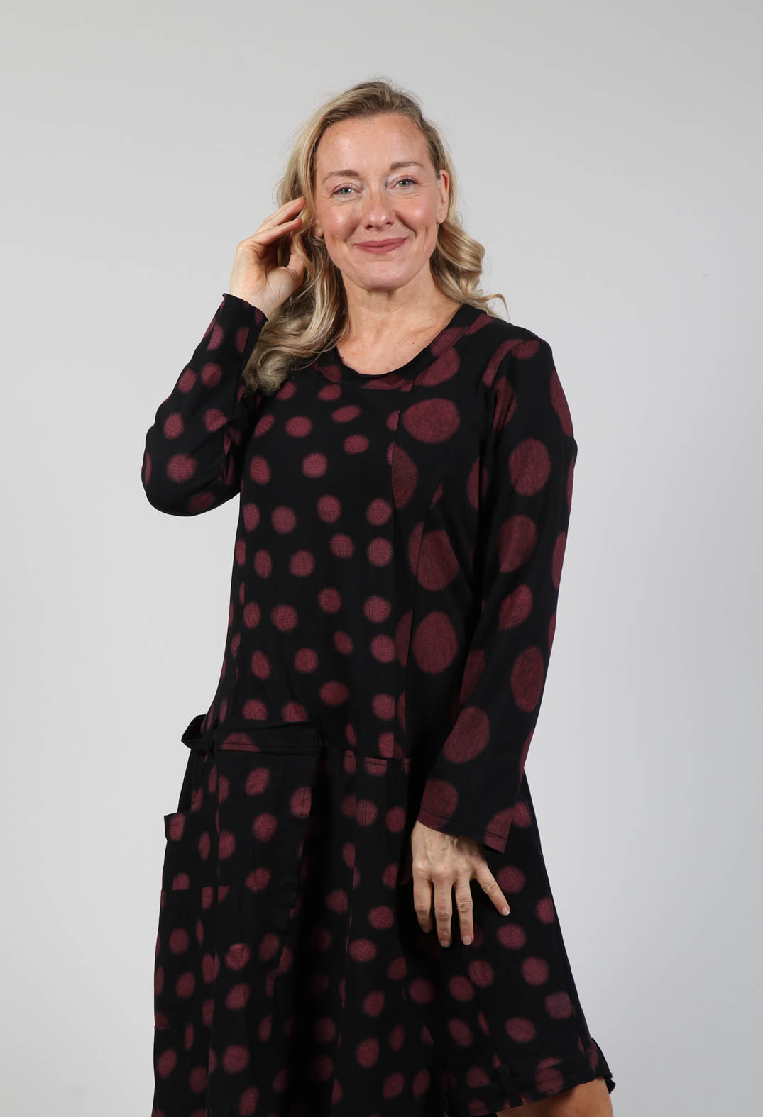 Smock Dress in Red Pois