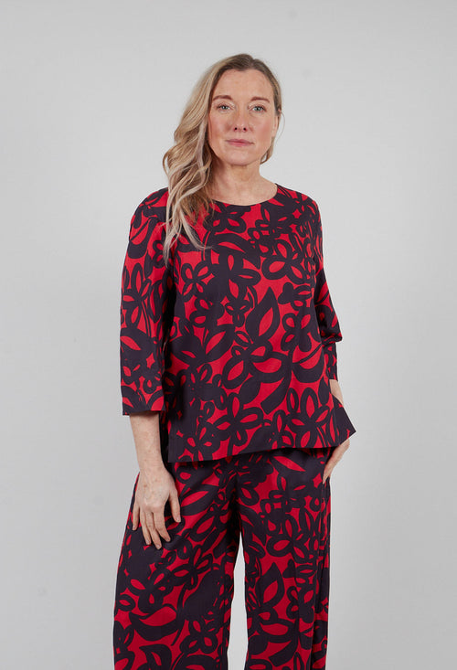 Smock Top in Gojiberry and Polinig