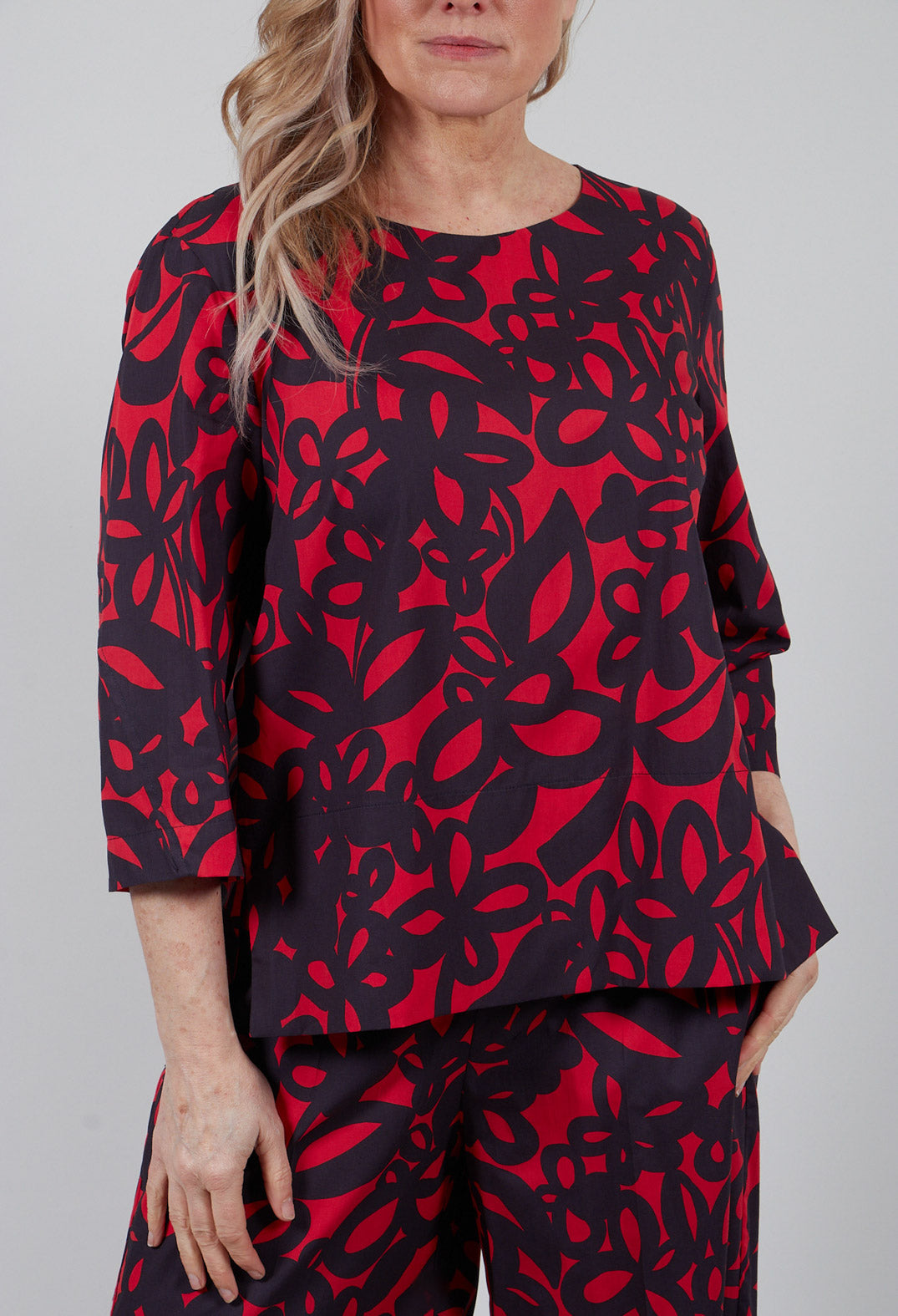 Smock Top in Gojiberry and Polinig