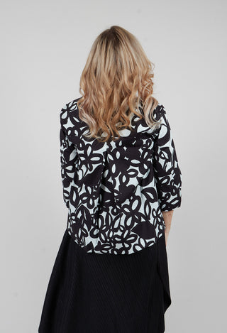 Smock Top in Off White and Nero