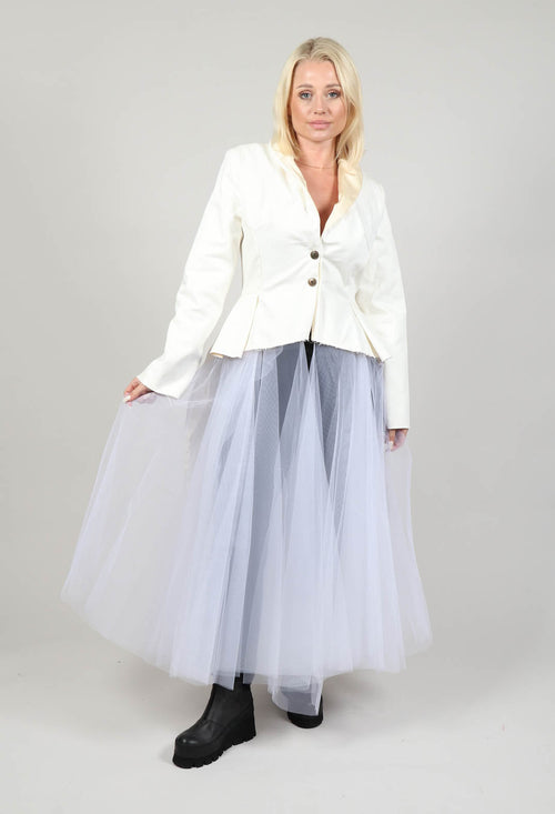 Snow White Long Blazer Tulle