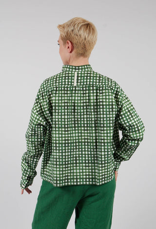 Sonja Printed Shirt in Green Check