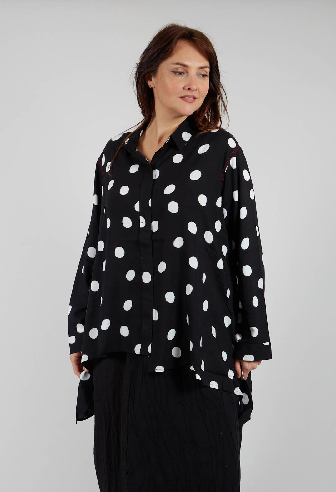 Spot Print Shirt in Black