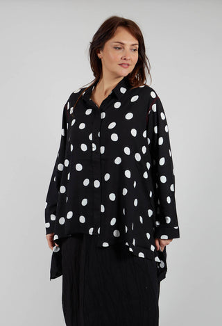 Spot Print Shirt in Black
